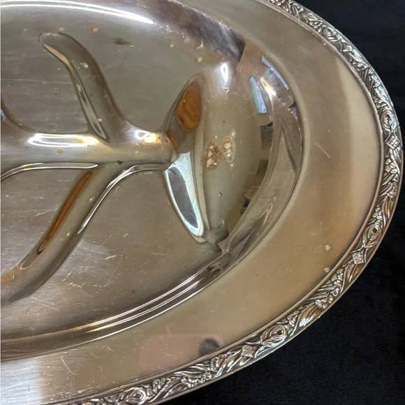 Vintage WM.A. Rogers Silver -Plated Meat Serving Plater - Picture 3 of 11